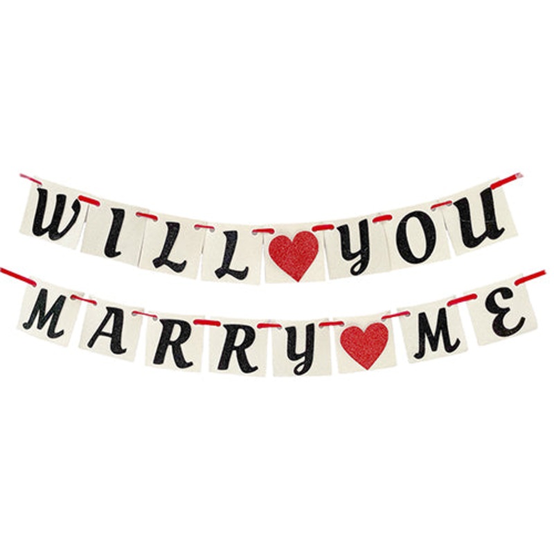 WILL YOU MARRY ME WALL BANNER (SMALL & BIG)