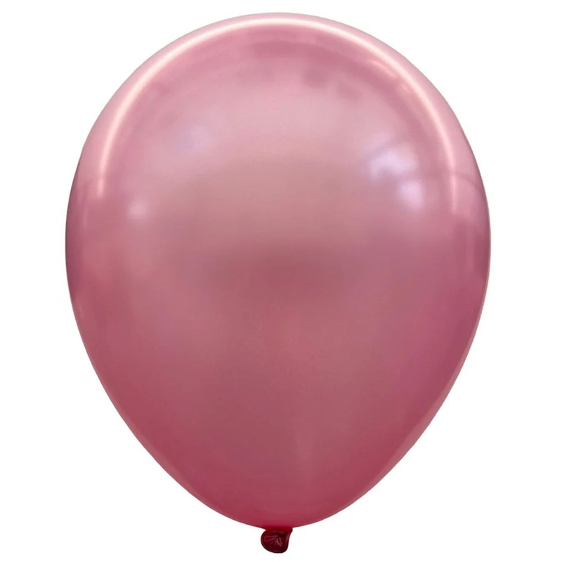 12" Metallic Pearl Latex Balloons - Light Pink