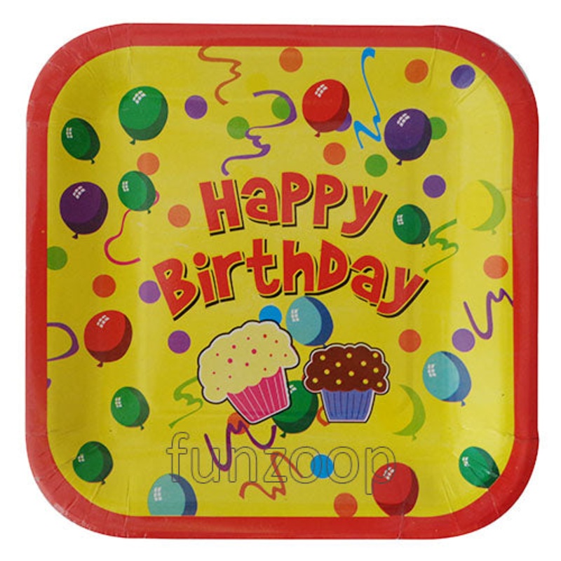 7" Paper Dessert Plates Assorted (10 Pcs)