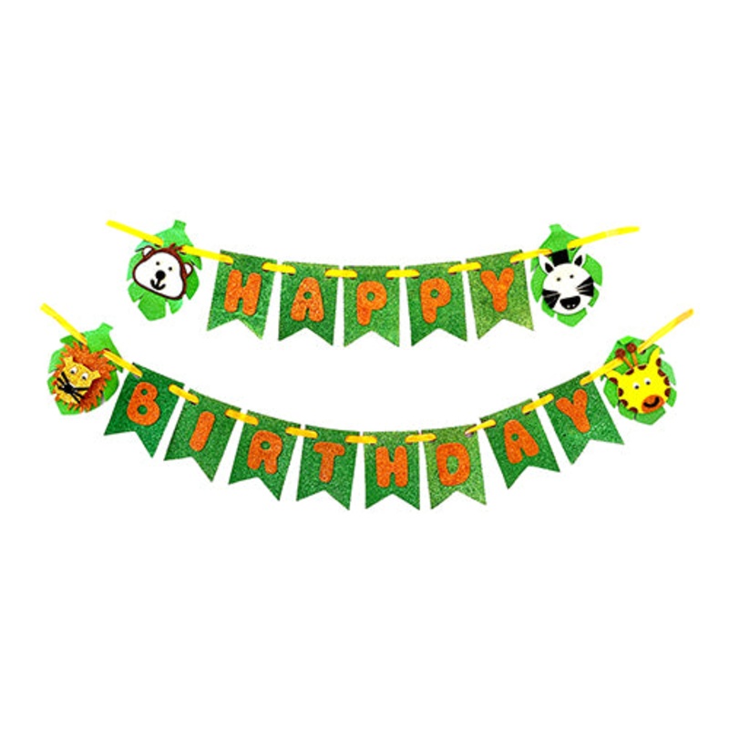 Animals Theme Happy Birthday EVA Banner