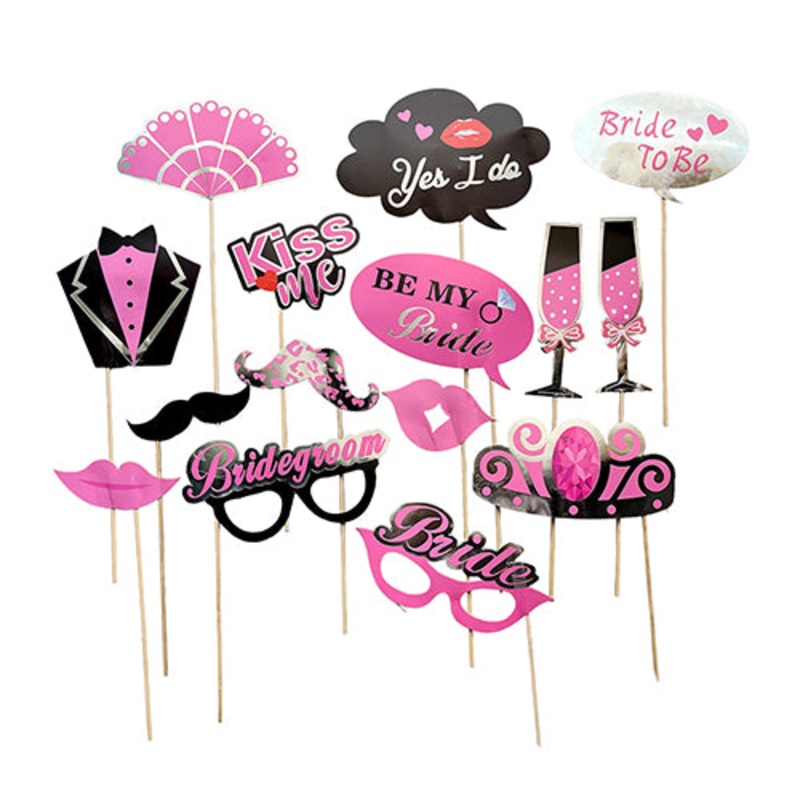 Bachelorette/ Bachelor Party Photobooth Props [12 Pcs] - Assorted Designs