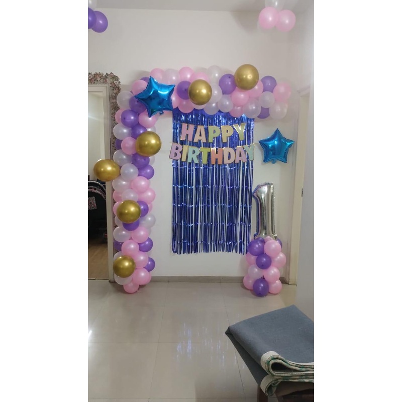 Birthday Decor with Foil Curtain and Standee [ BD149 ]