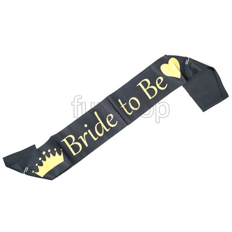 Bride To Be Sash - Black