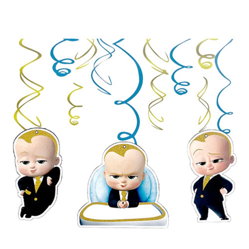 Character Theme Hanging Swirls [6 Pcs] - Baby Boss