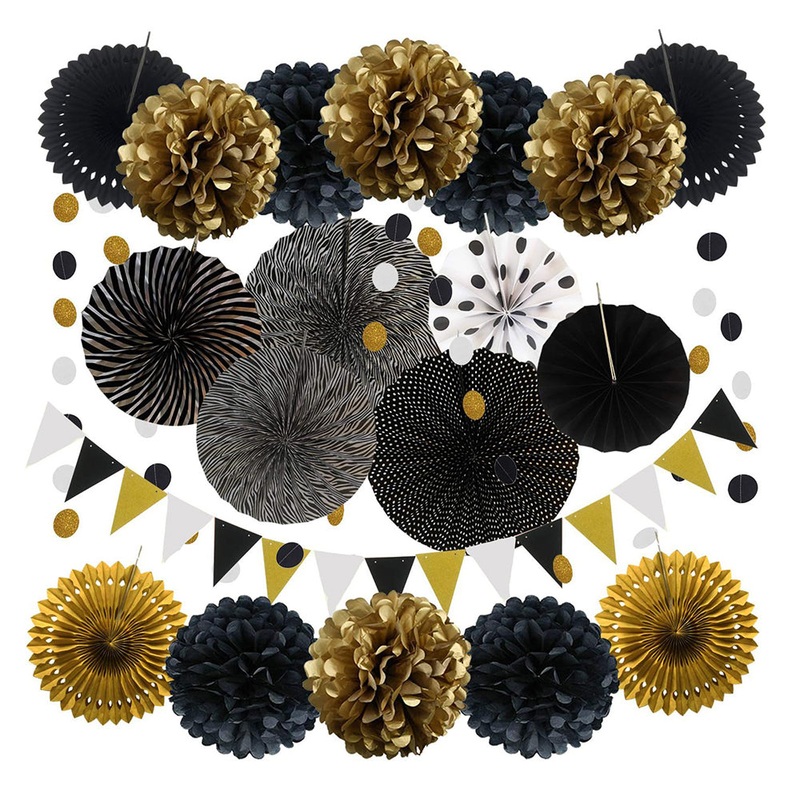 Fiesta Party Hanging Fans Decoration Set - Assorted