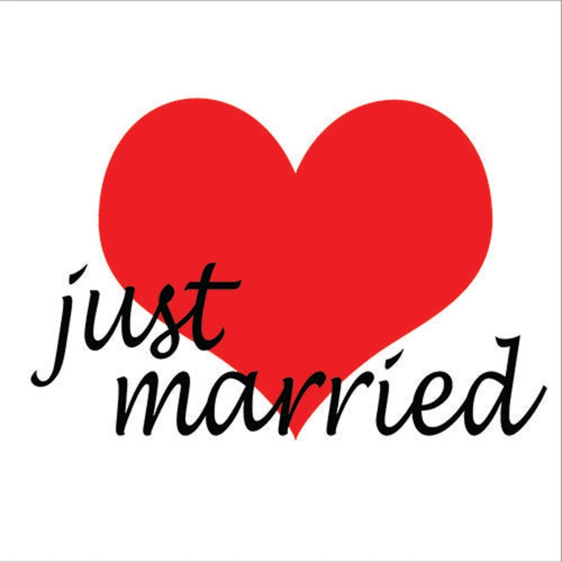 Just Married Photo Booth Placard [PBP359]