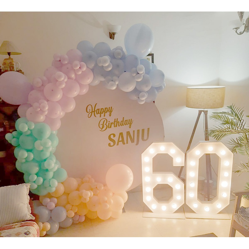 Milestone Number Pastel 60th Birthday Centerpiece [ BC13 ]