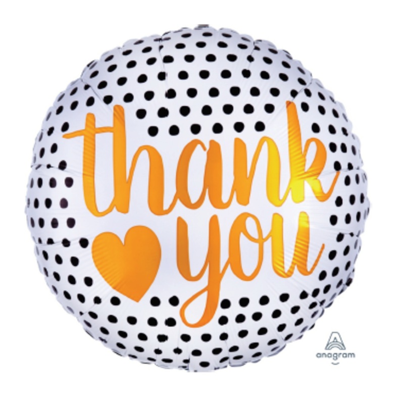 Modern Dots Thank You Foil Balloon