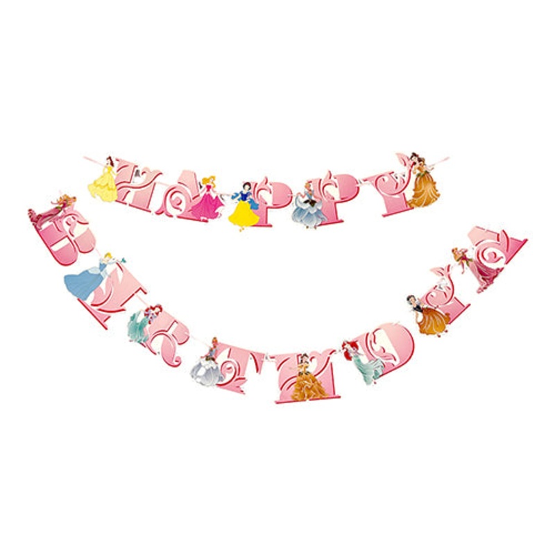 Princess Theme Birthday Wall Banner