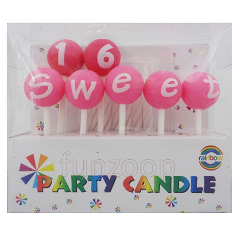Sweet 16 Birthday Cake Candle