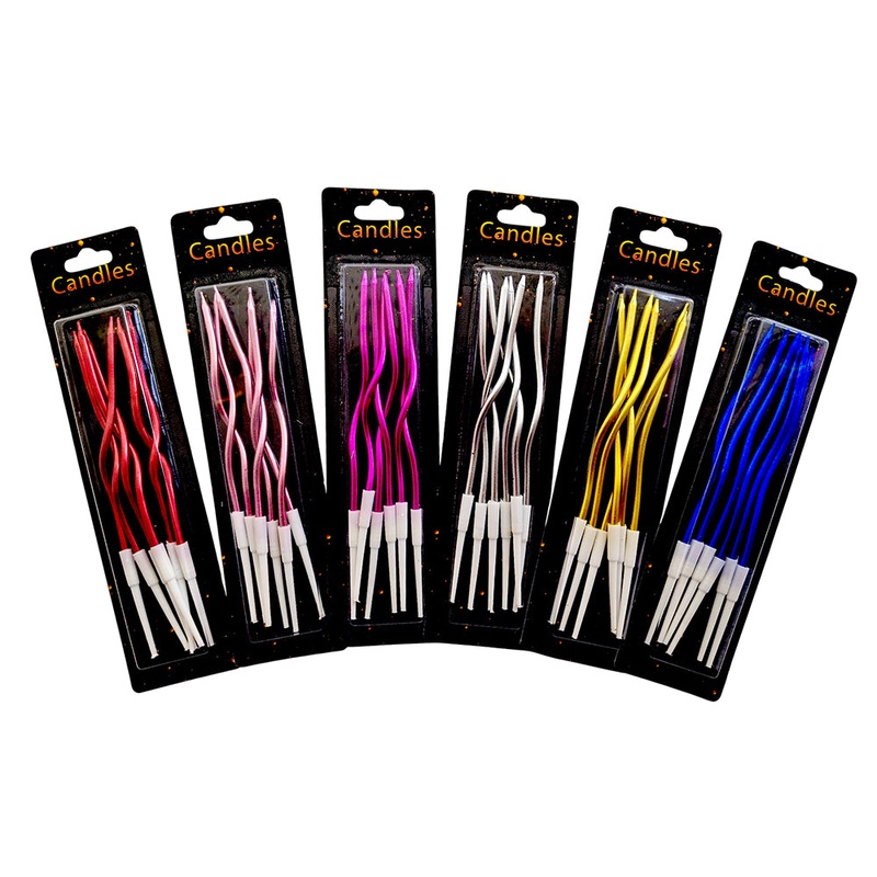 Twisty Cake Candles (6 pcs set)