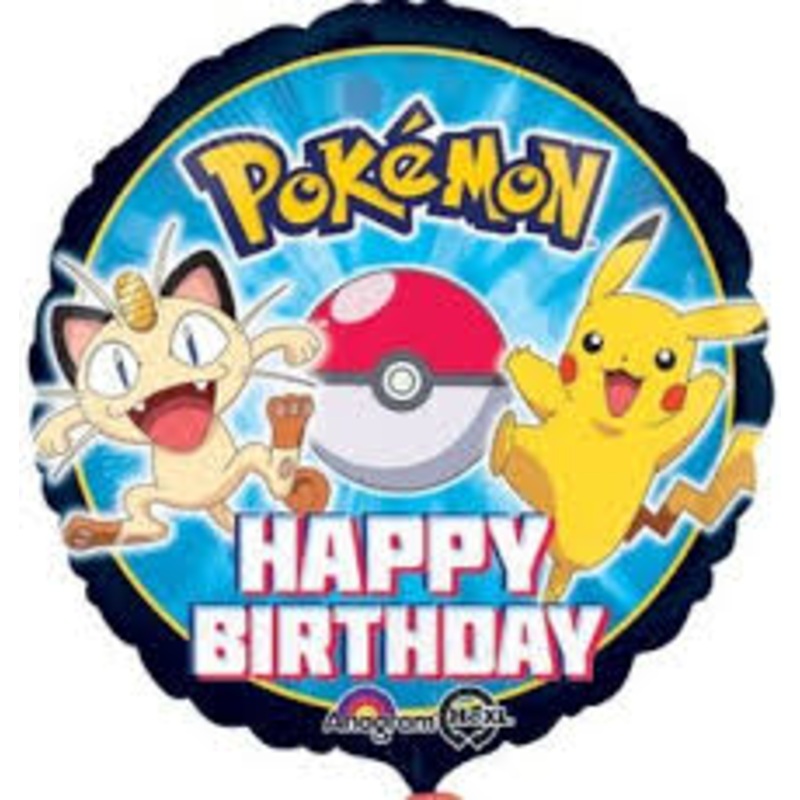 18" Pokmon Happy Birthday Foil Balloon [Helium Inflated]