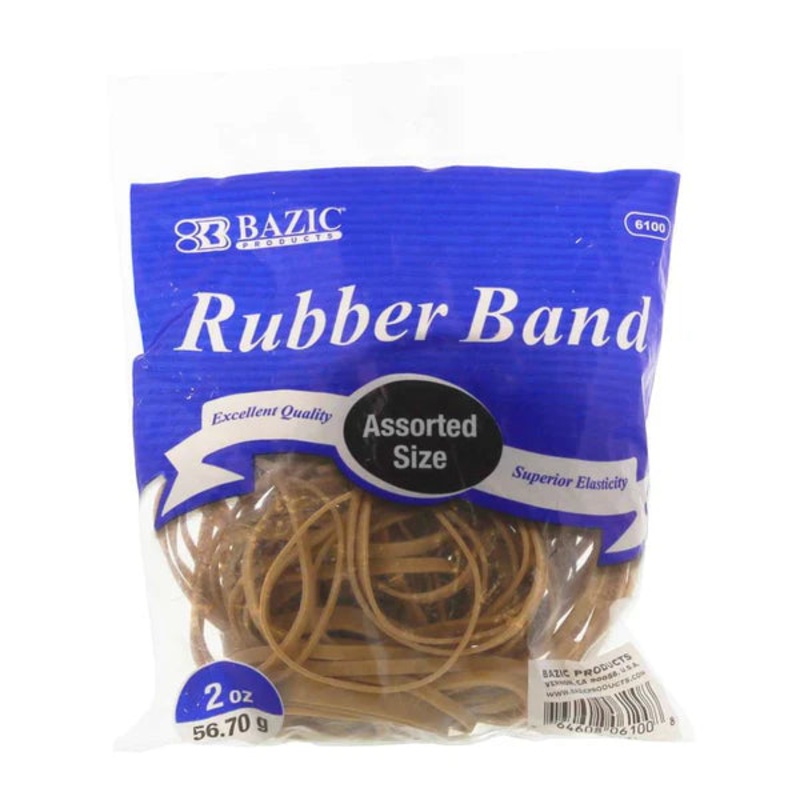 2 Oz./ 56.70 g Assorted Sizes Rubber Bands