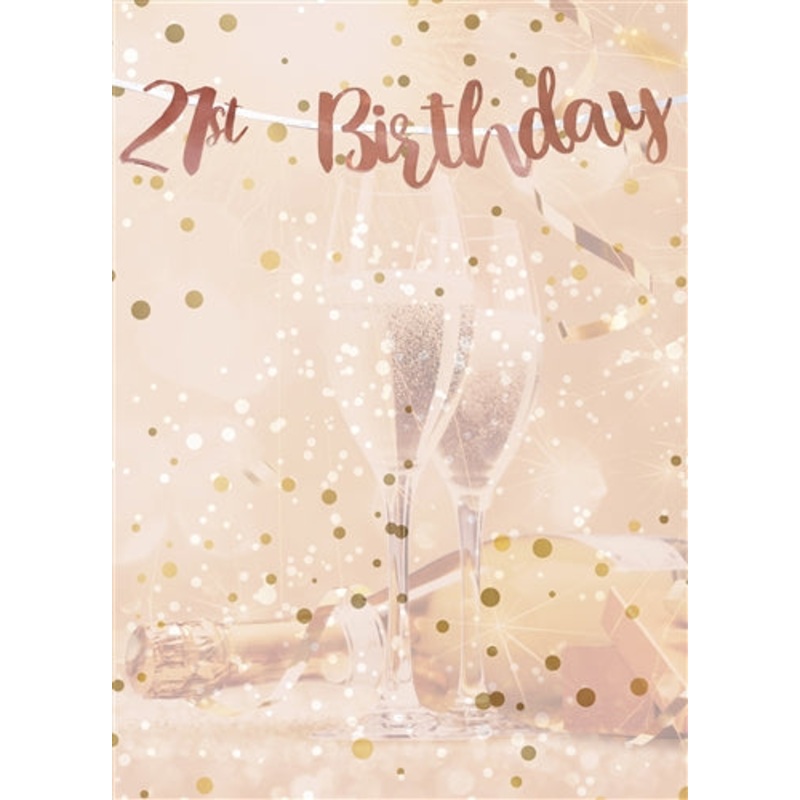 21st Birthday Rose Gold Letter Banner  | Milestone Birthday