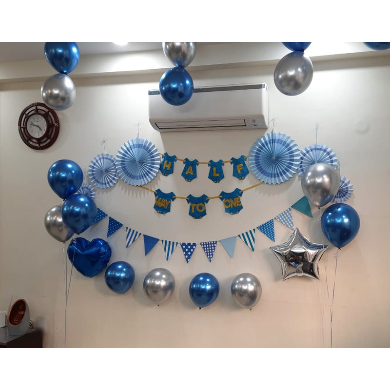 6 Months / Half-Birthday Wall Decor - Available for Boy (in Blue theme) and Girl (in Pink theme)