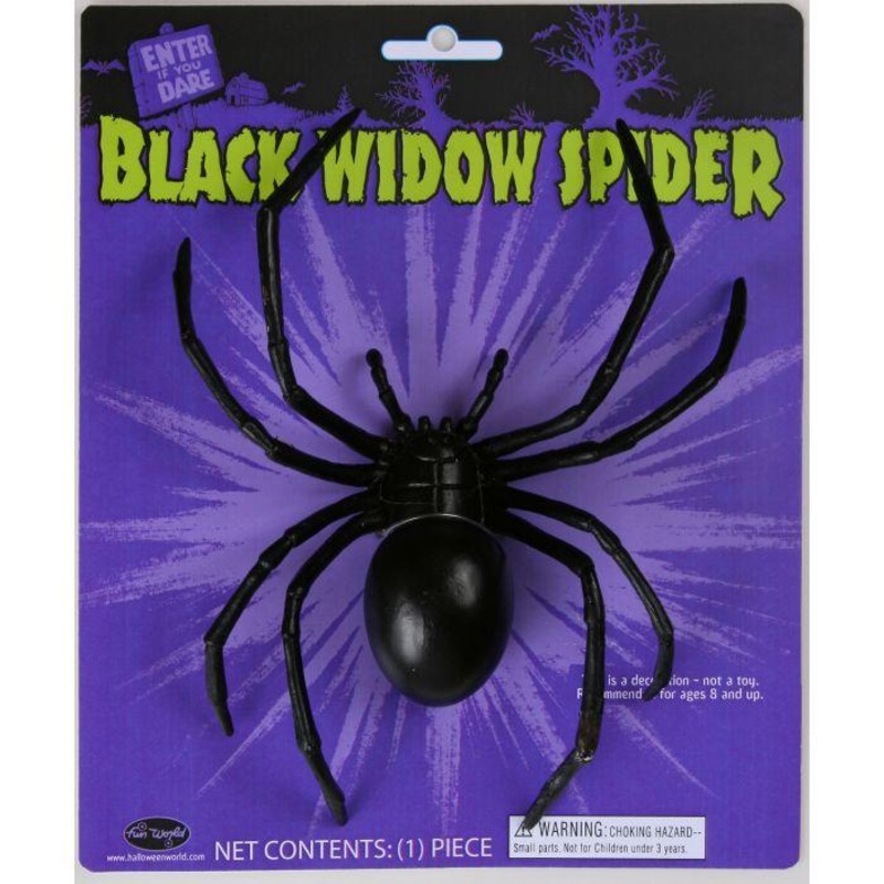 6in Black Widow Spider | Halloween