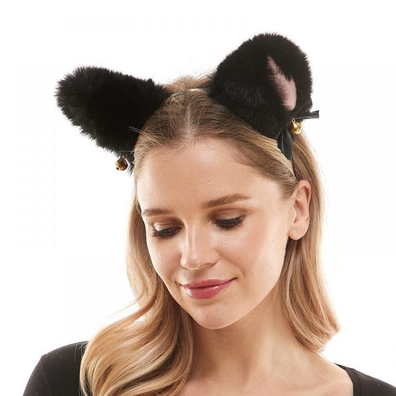 Black Cat Ears with Bells