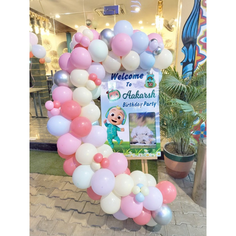 CocoMelon Themed Decor for 1st Birthday with Welcome Board [ BD62 ]