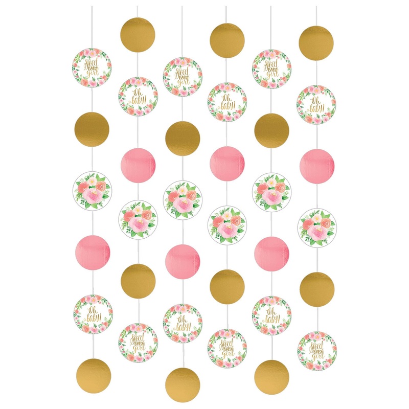 Floral Baby String Decoration 6pc | Baby Shower