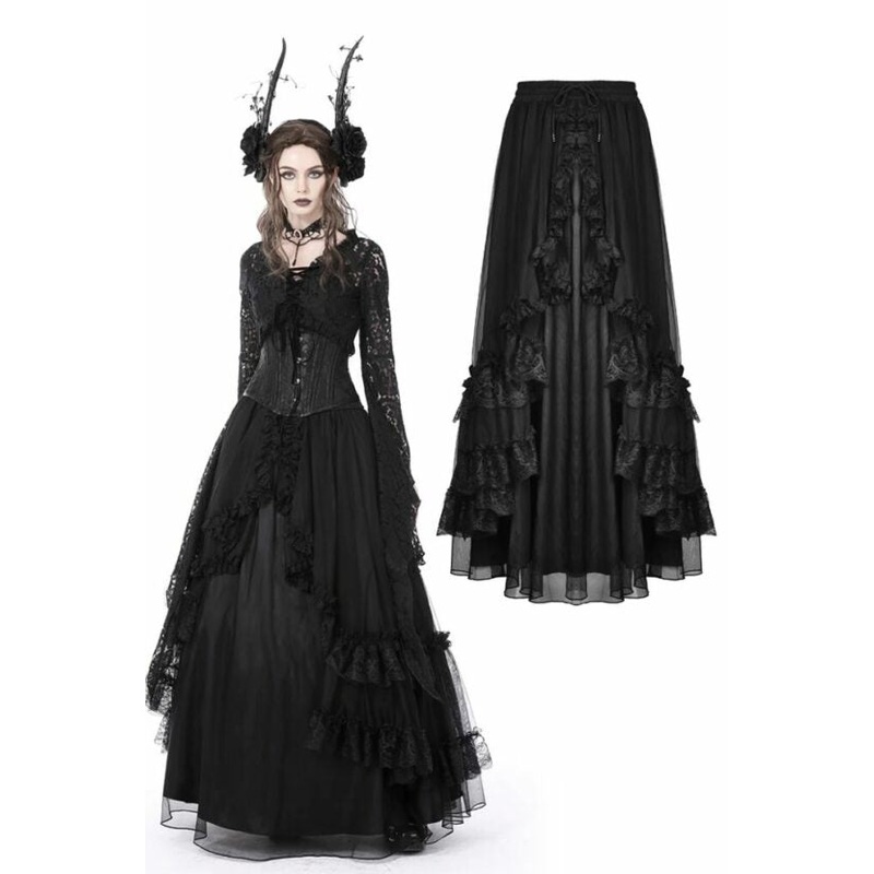 Gothic Vintage Maxi Skirt