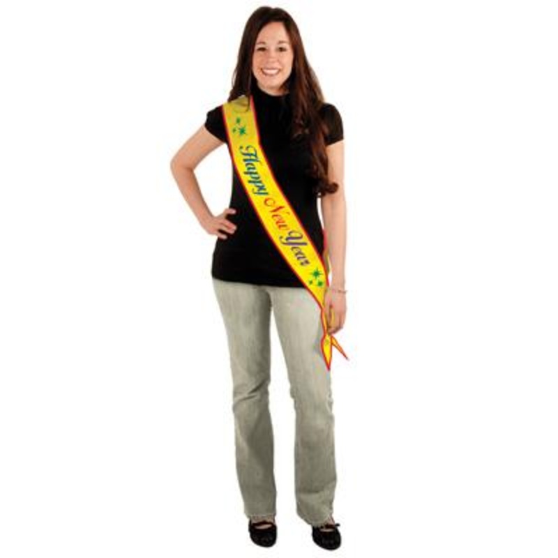 Happy New Year Satin Sash | New Year's Eve