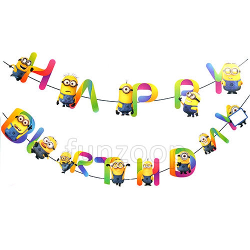 Minions Theme Birthday Wall Banner