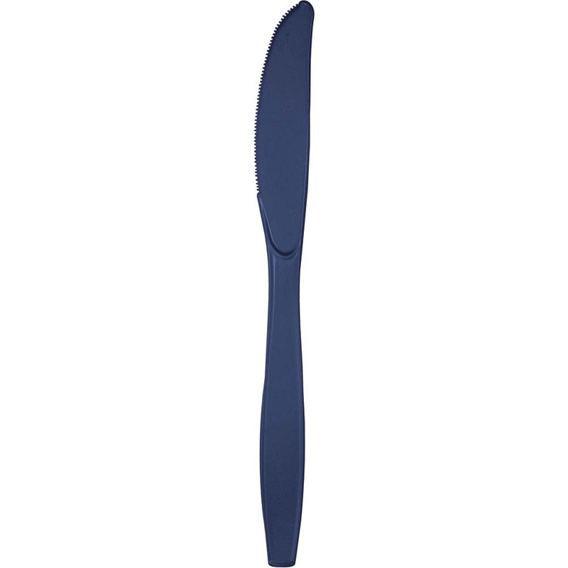 Navy Blue Plastic Knives 24ct | Solids