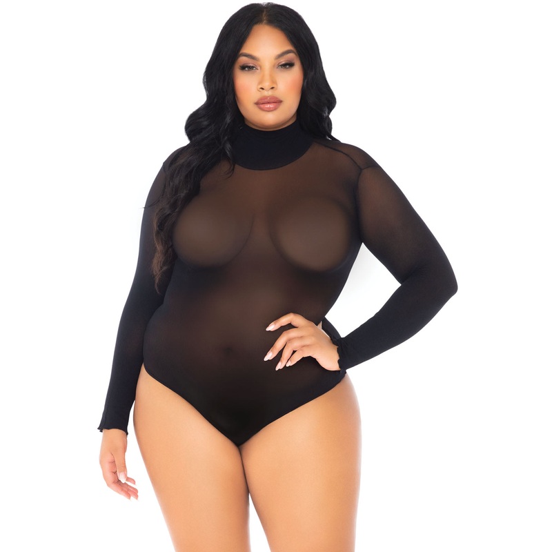 Plus Long Sleeved Snap Crotch Bodysuit