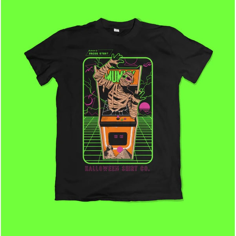 Retro Mummy Arcade Tee | Halloween
