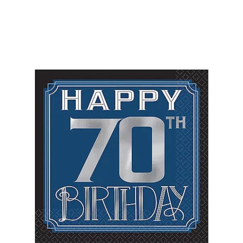 70 Beverage Napkins 16ct | Milestone Birthday