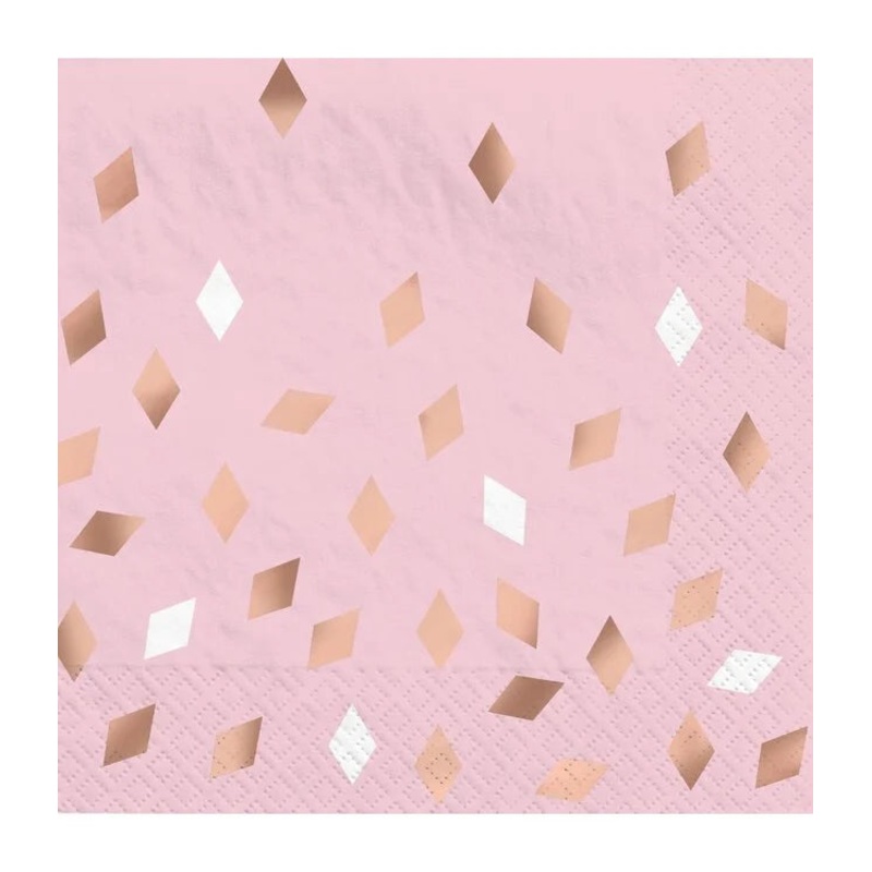 Blush Happy Birthday Lunch Napkins 16ct