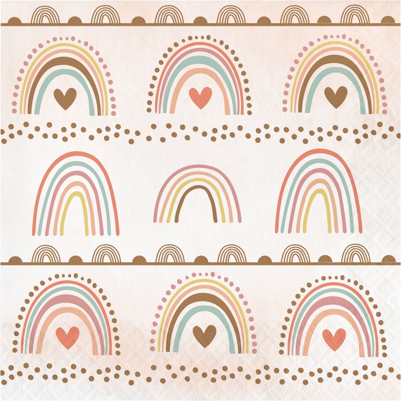 Boho Rainbow Luncheon Napkins 16 ct | Kid's Birthday