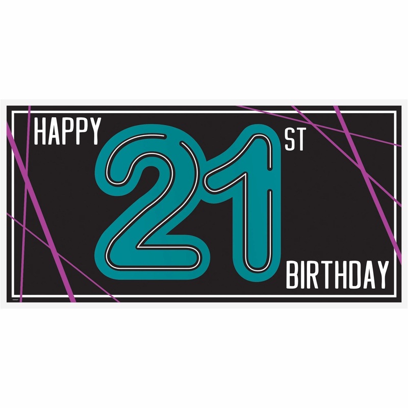 Finally 21 Horizontal Banner  | Milestone Birthday