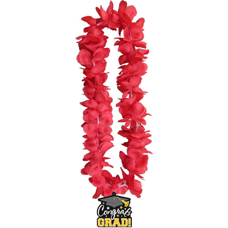 Grad Lei with Pendant | Red