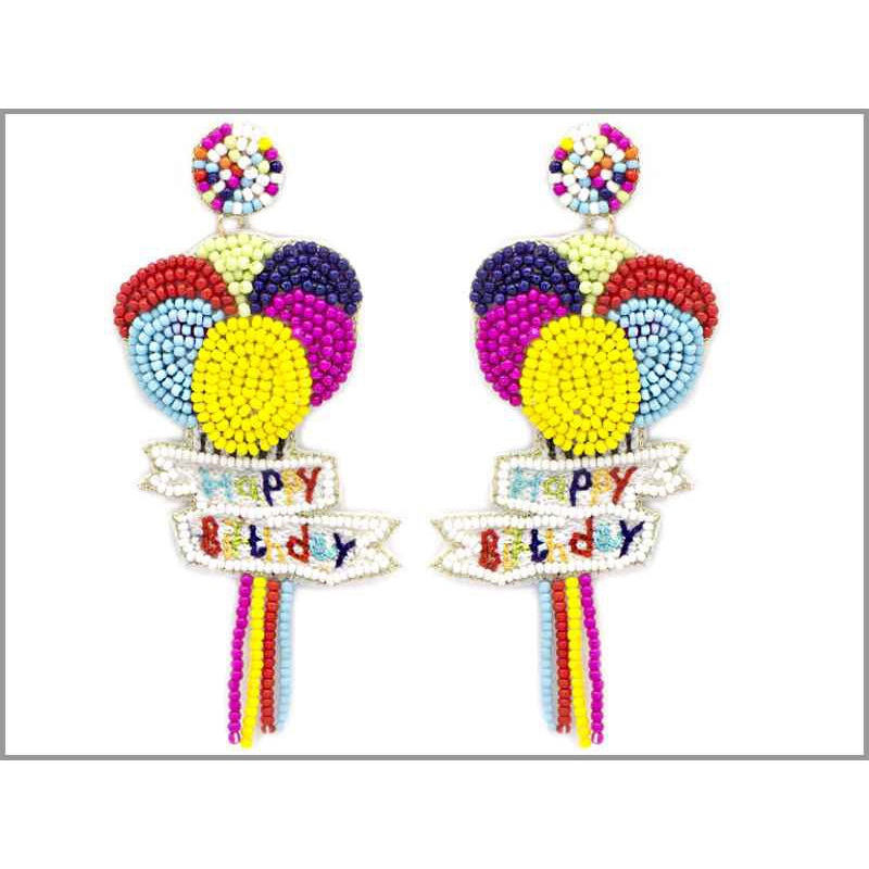 Happy Birthday Balloon Earrings