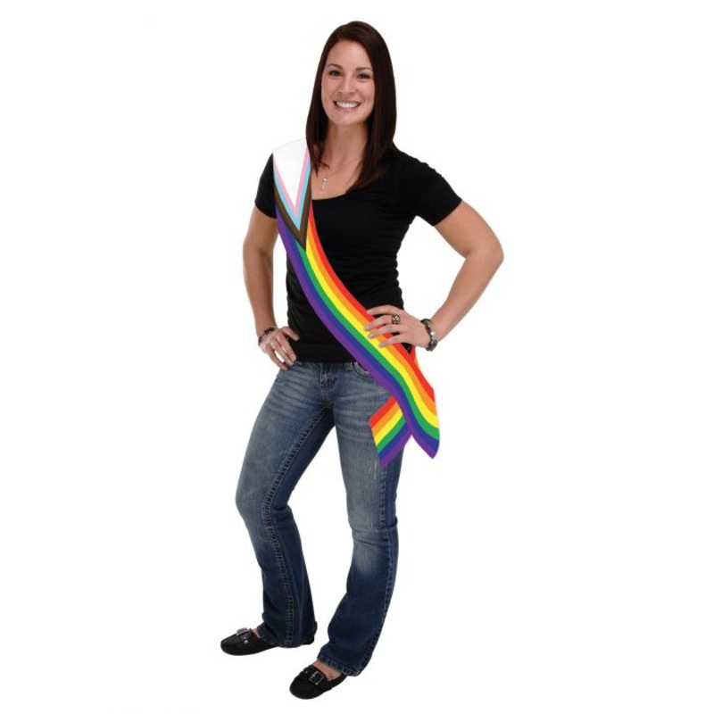 Pride Flag Satin Sash | Pride