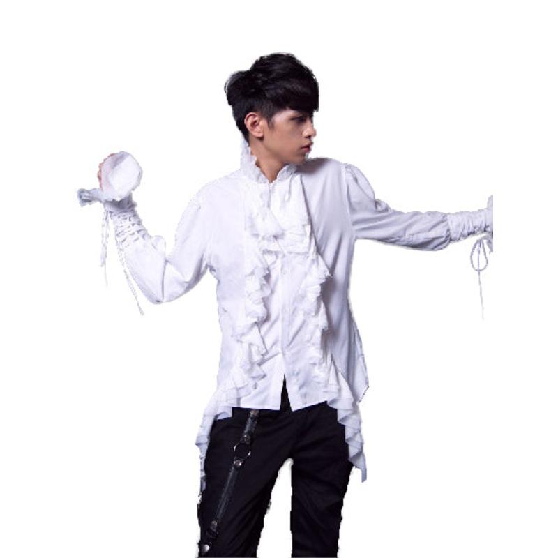 White Gothic Pirate Shirt | Adult
