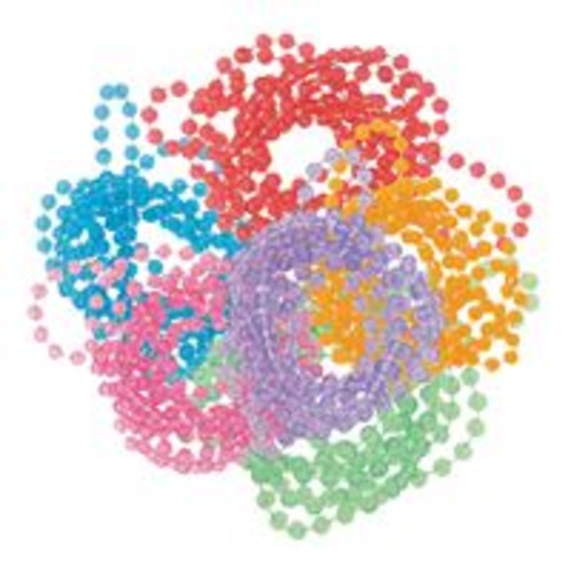 Assorted Transparent Bead Necklaces Net Bag  6ct