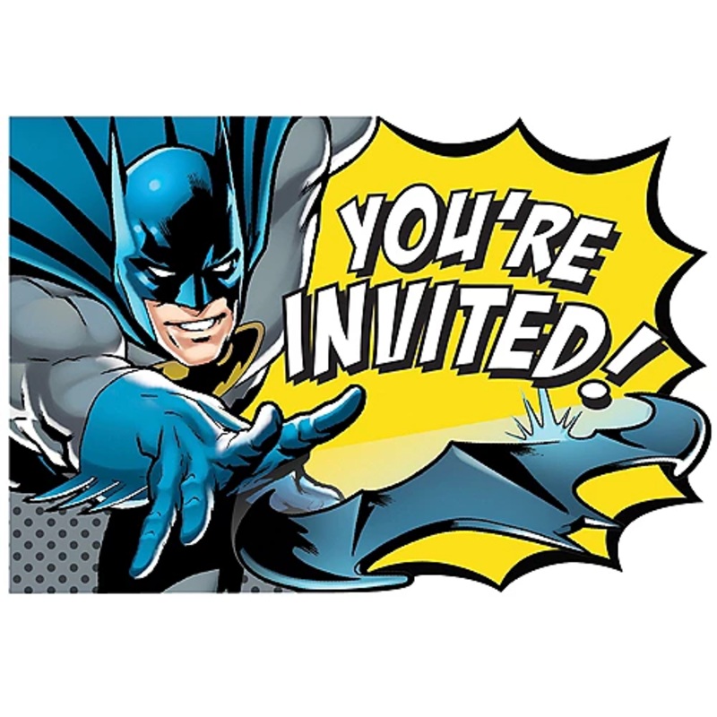 Batman Heroes Unite Postcard Invitations 8ct | Kid's Birthday