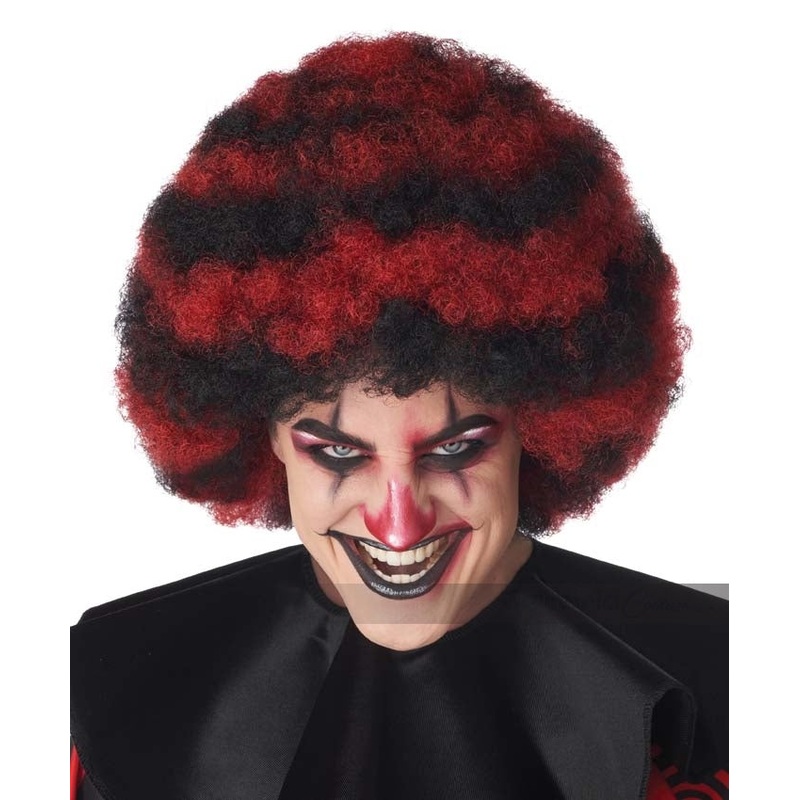 Black & Red Spiral Clown | Wig