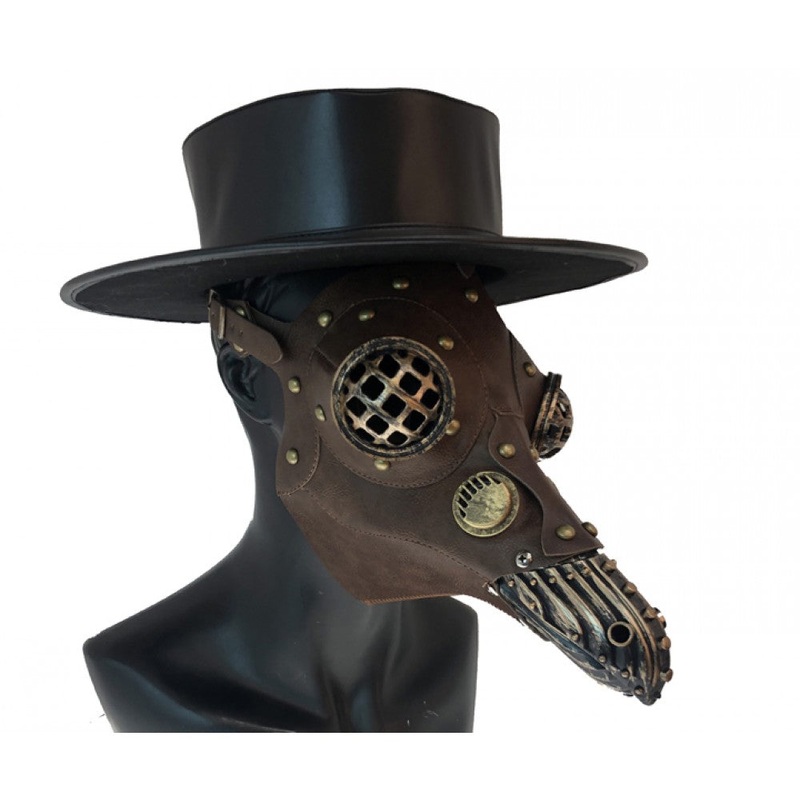 Brown Steampunk Plague Doctor Mask