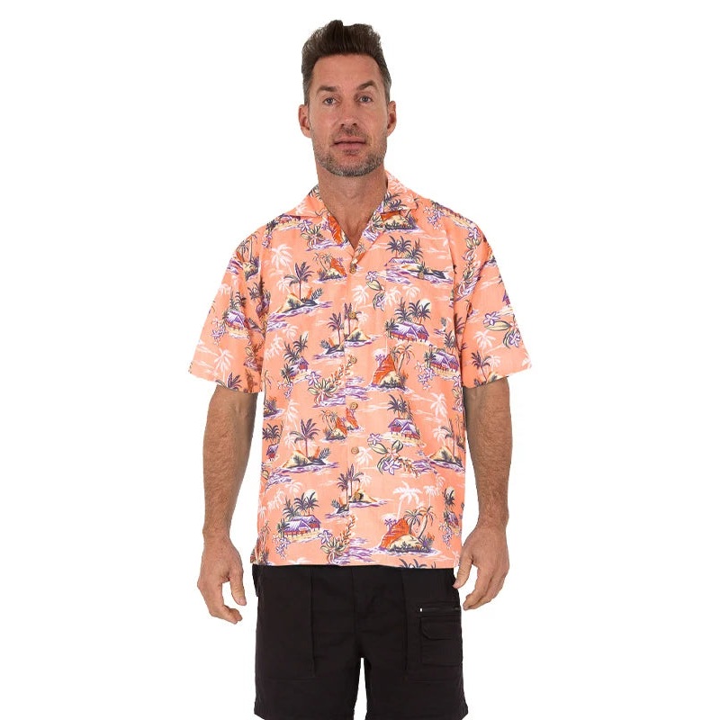 Coral Island Hut Luau Shirt | Summer