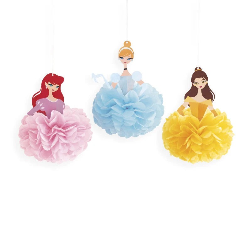 Disney Princess Puff Decorations  3ct