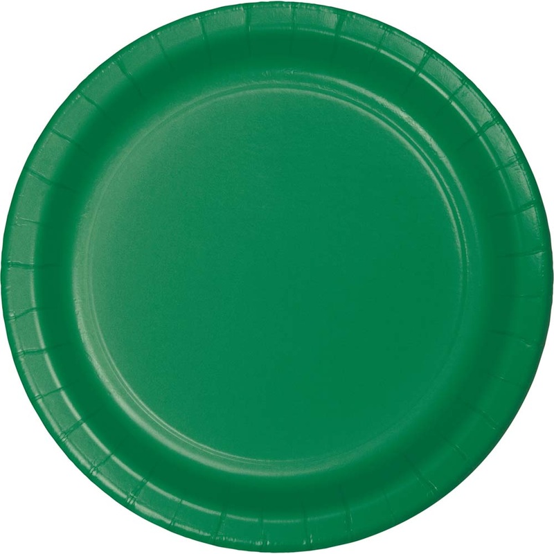 Emerald Green Paper 10" Dinner Plates | Solids