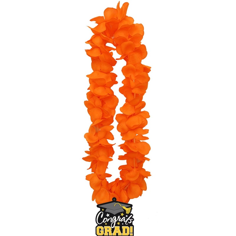 Grad Lei with Pendant | Orange