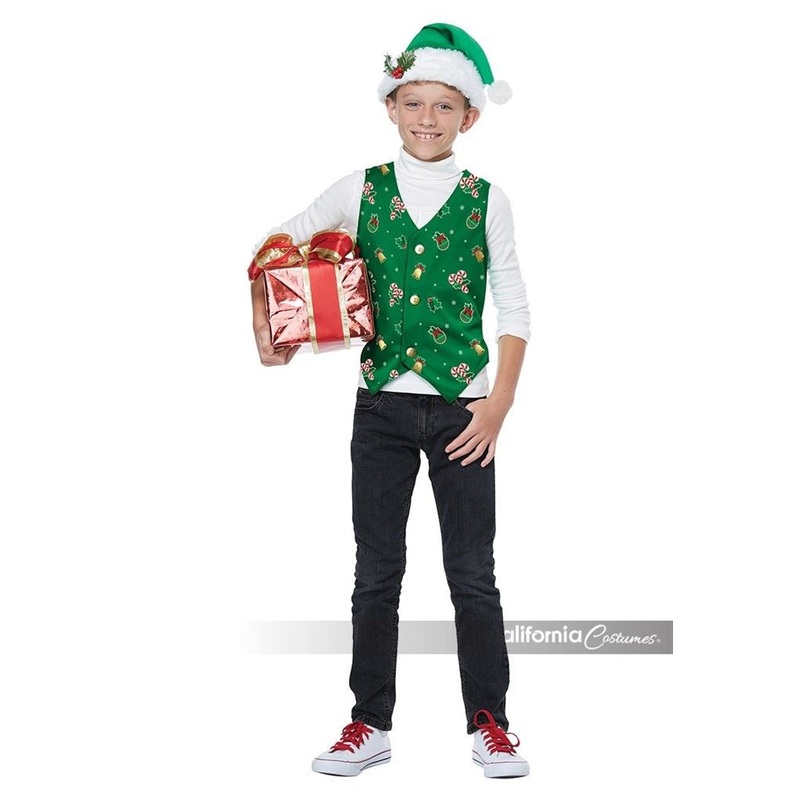 Green Holiday Vest | Child