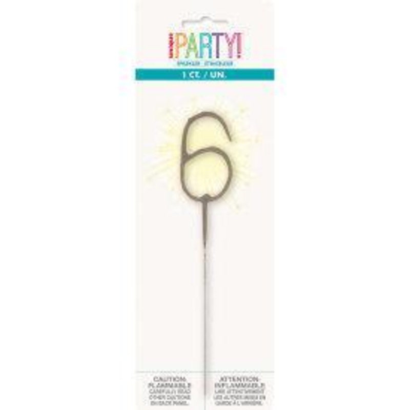 Numeral Sparkler 6  | Candles