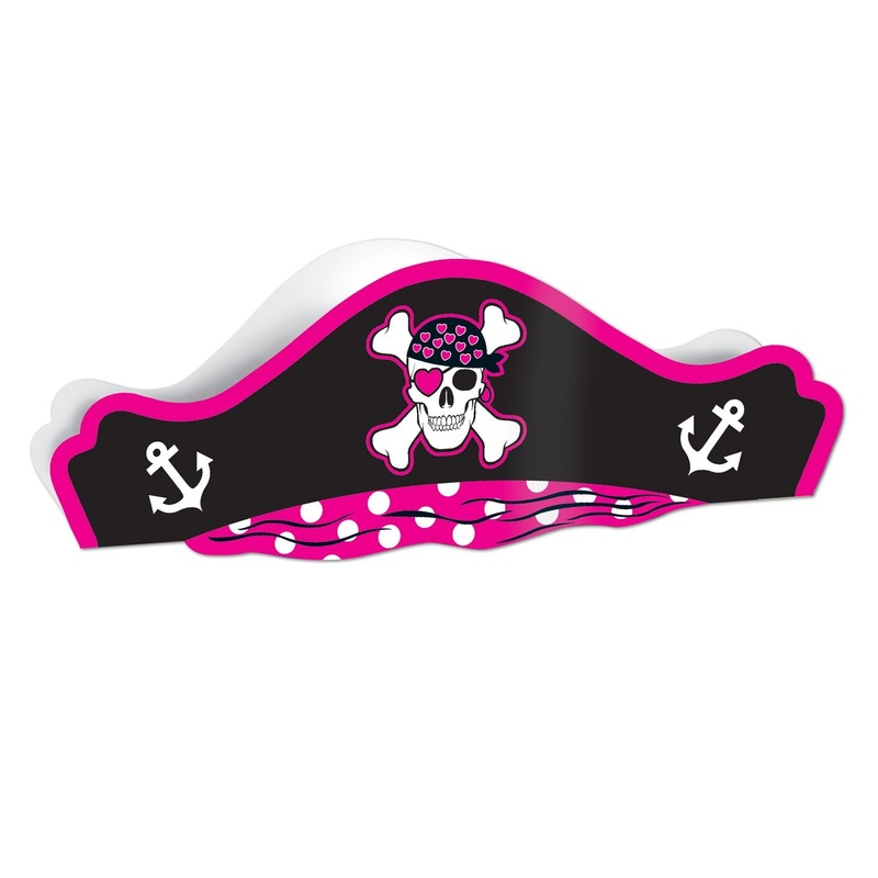 Pink Printed Pirate Hat | Kid's Birthday