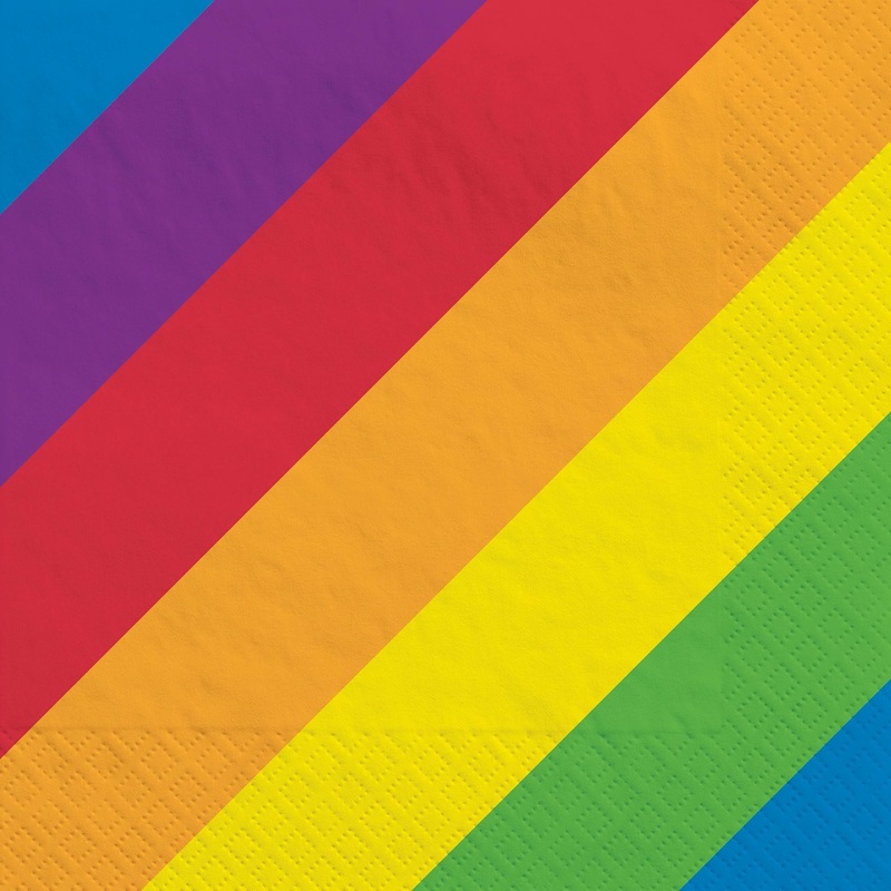Rainbow Beverage Napkins 16ct