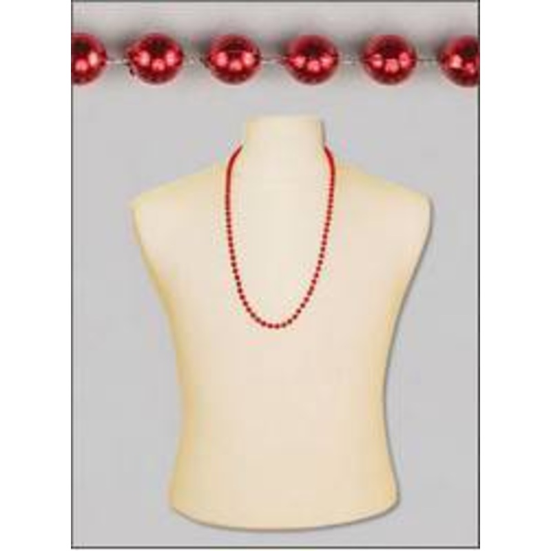 Red Mardis Gras Beads - 1 dozen